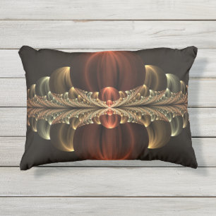 Fantasie Bouw Glanzende Abstracte Fractal Art Buitenkussen