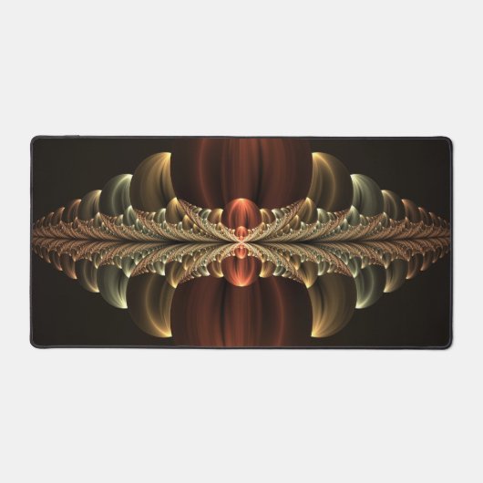 Fantasie Bouw Glanzende Abstracte Fractal Art Bureaumat (Voorkant)