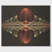 Fantasie Bouw Glanzende Abstracte Fractal Art Cadeaupapier (Vlak)