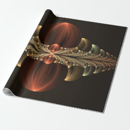 Fantasie Bouw Glanzende Abstracte Fractal Art Cadeaupapier