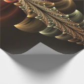 Fantasie Bouw Glanzende Abstracte Fractal Art Cadeaupapier (Hoek)