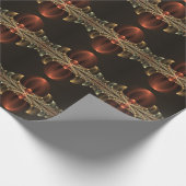 Fantasie Bouw Glanzende Abstracte Fractal Art Cadeaupapier (Hoek)