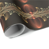 Fantasie Bouw Glanzende Abstracte Fractal Art Cadeaupapier (Rol Hoek)