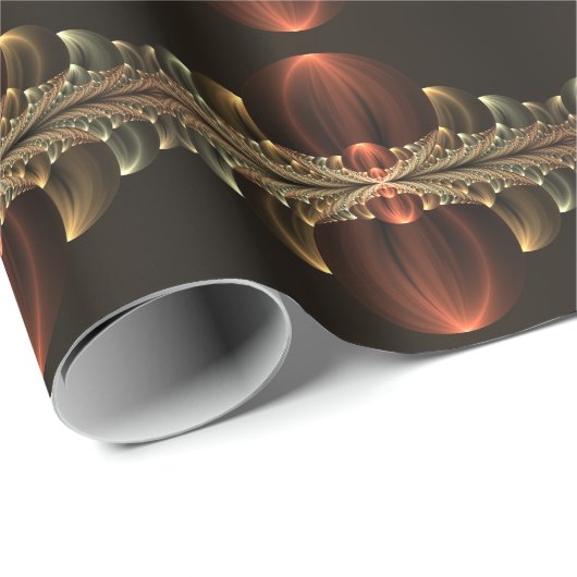 Fantasie Bouw Glanzende Abstracte Fractal Art Cadeaupapier (Rol Hoek)