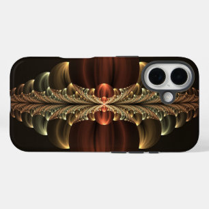 Fantasie Bouw Glanzende Abstracte Fractal Art iPhone 16 Hoesje