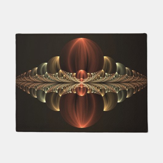 Fantasie Bouw Glanzende Abstracte Fractal Art Deurmat (Voorkant)