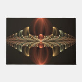 Fantasie Bouw Glanzende Abstracte Fractal Art Deurmat (Voorkant)