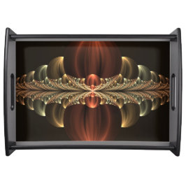 Fantasie Bouw Glanzende Abstracte Fractal Art Dienblad