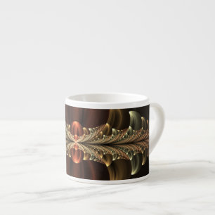 Fantasie Bouw Glanzende Abstracte Fractal Art Espresso Kop