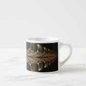 Fantasie Bouw Glanzende Abstracte Fractal Art Espresso Kop (Rechts)