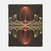 Fantasie Bouw Glanzende Abstracte Fractal Art Fleece Deken (Voorkant)