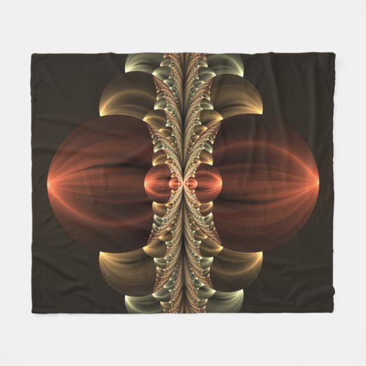 Fantasie Bouw Glanzende Abstracte Fractal Art Fleece Deken (Voorkant (Horizontaal))