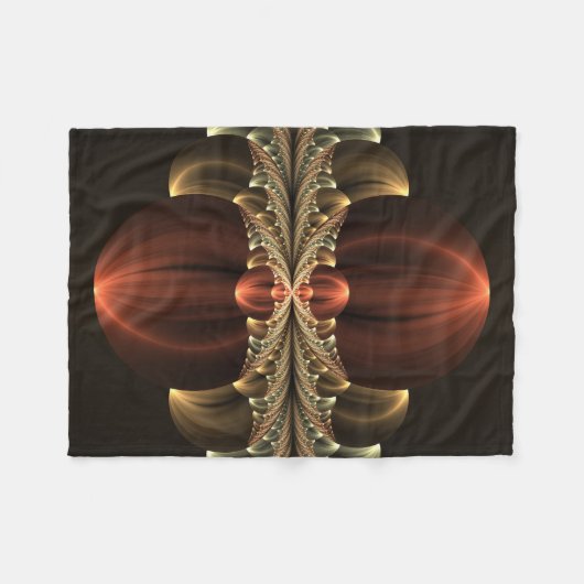 Fantasie Bouw Glanzende Abstracte Fractal Art Fleece Deken (Voorkant (Horizontaal))