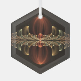 Fantasie Bouw Glanzende Abstracte Fractal Art Glas Ornament