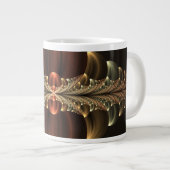 Fantasie Bouw Glanzende Abstracte Fractal Art Grote Koffiekop (Voorkant rechts)