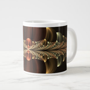 Fantasie Bouw Glanzende Abstracte Fractal Art Grote Koffiekop