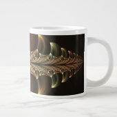 Fantasie Bouw Glanzende Abstracte Fractal Art Grote Koffiekop (Rechts)