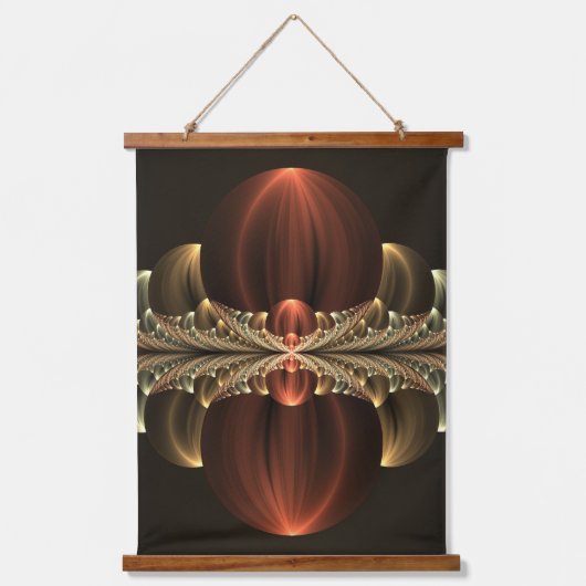 Fantasie Bouw Glanzende Abstracte Fractal Art Hangend Wandkleed (Voorkant)
