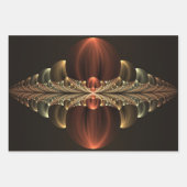 Fantasie Bouw Glanzende Abstracte Fractal Art Inpakpapier Vel (Voorkant)