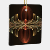 Fantasie Bouw Glanzende Abstracte Fractal Art Keramisch Ornament (Rechts)