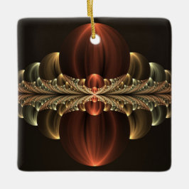 Fantasie Bouw Glanzende Abstracte Fractal Art Keramisch Ornament