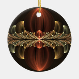 Fantasie Bouw Glanzende Abstracte Fractal Art Keramisch Ornament