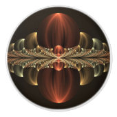 Fantasie Bouw Glanzende Abstracte Fractal Art Keramische Knop (Voorkant)