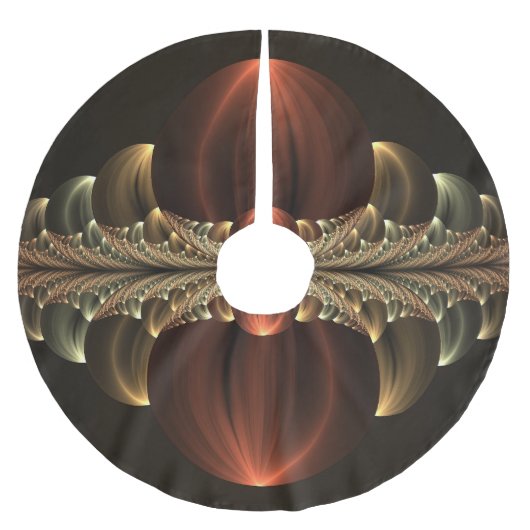 Fantasie Bouw Glanzende Abstracte Fractal Art Kerstboom Rok (Voorkant)