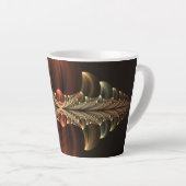 Fantasie Bouw Glanzende Abstracte Fractal Art Latte Mok (Rechterhoek)