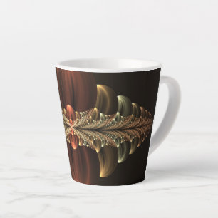 Fantasie Bouw Glanzende Abstracte Fractal Art Latte Mok