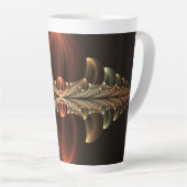 Fantasie Bouw Glanzende Abstracte Fractal Art Latte Mok (Rechterhoek)