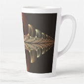 Fantasie Bouw Glanzende Abstracte Fractal Art Latte Mok (Rechts)