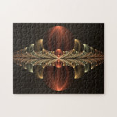 Fantasie Bouw Glanzende Abstracte Fractal Art Legpuzzel (Horizontaal)