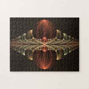 Fantasie Bouw Glanzende Abstracte Fractal Art Legpuzzel