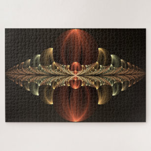 Fantasie Bouw Glanzende Abstracte Fractal Art Legpuzzel