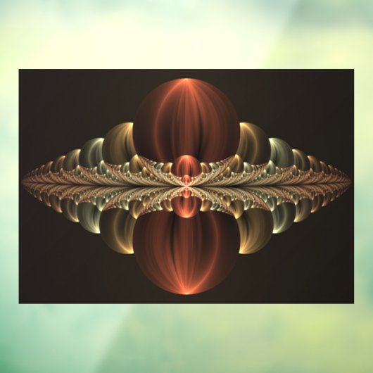 Fantasie Bouw Glanzende Abstracte Fractal Art Raamsticker (Vel 3)