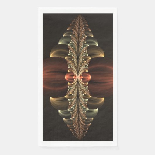 Fantasie Bouw Glanzende Abstracte Fractal Art Servet (Voorkant)