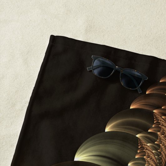 Fantasie Bouw Glanzende Abstracte Fractal Art Strandlaken (In situ)