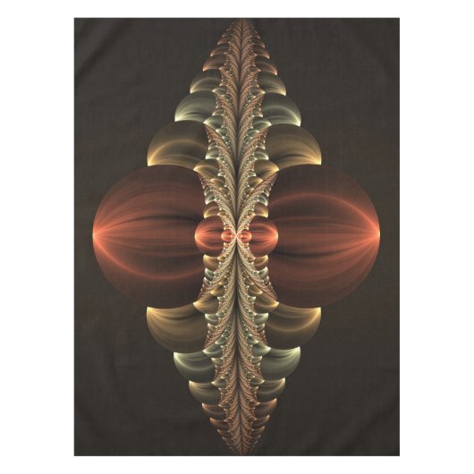 Fantasie Bouw Glanzende Abstracte Fractal Art Tafelkleed (Voorkant)