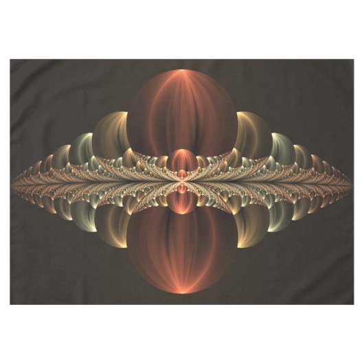 Fantasie Bouw Glanzende Abstracte Fractal Art Tafelkleed (Voorkant (Horizontaal))