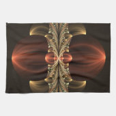 Fantasie Bouw Glanzende Abstracte Fractal Art Theedoek (Horizontaal)