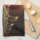 Fantasie Bouw Glanzende Abstracte Fractal Art Theedoek (Quarter Fold)