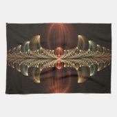 Fantasie Bouw Glanzende Abstracte Fractal Art Theedoek (Horizontaal)