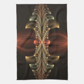 Fantasie Bouw Glanzende Abstracte Fractal Art Theedoek (Verticaal)