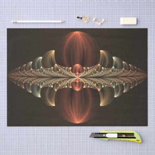 Fantasie Bouw Glanzende Abstracte Fractal Art Tissuepapier (Craft)