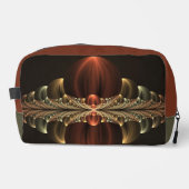 Fantasie Bouw Glanzende Abstracte Fractal Art Toilettasje (Voorkant)