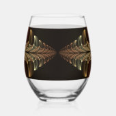 Fantasie Bouw Glanzende Abstracte Fractal Art Wijnglas Zonder Voet (Links)