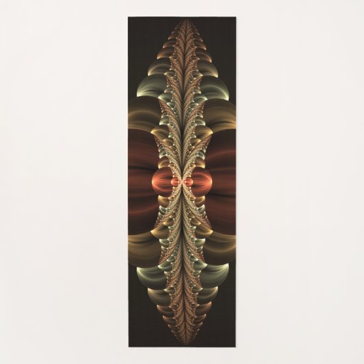 Fantasie Bouw Glanzende Abstracte Fractal Art Yogamat (Voorkant)