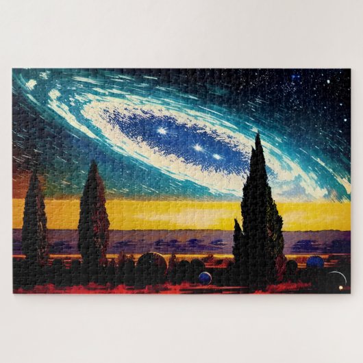 Fantasie Buitenruimte Kosmisch Ballet Landschap Legpuzzel (Horizontaal)