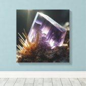Fantasie Cacoxeniet Amethist Crystal Canvas Print (Insitu (Houten vloer))